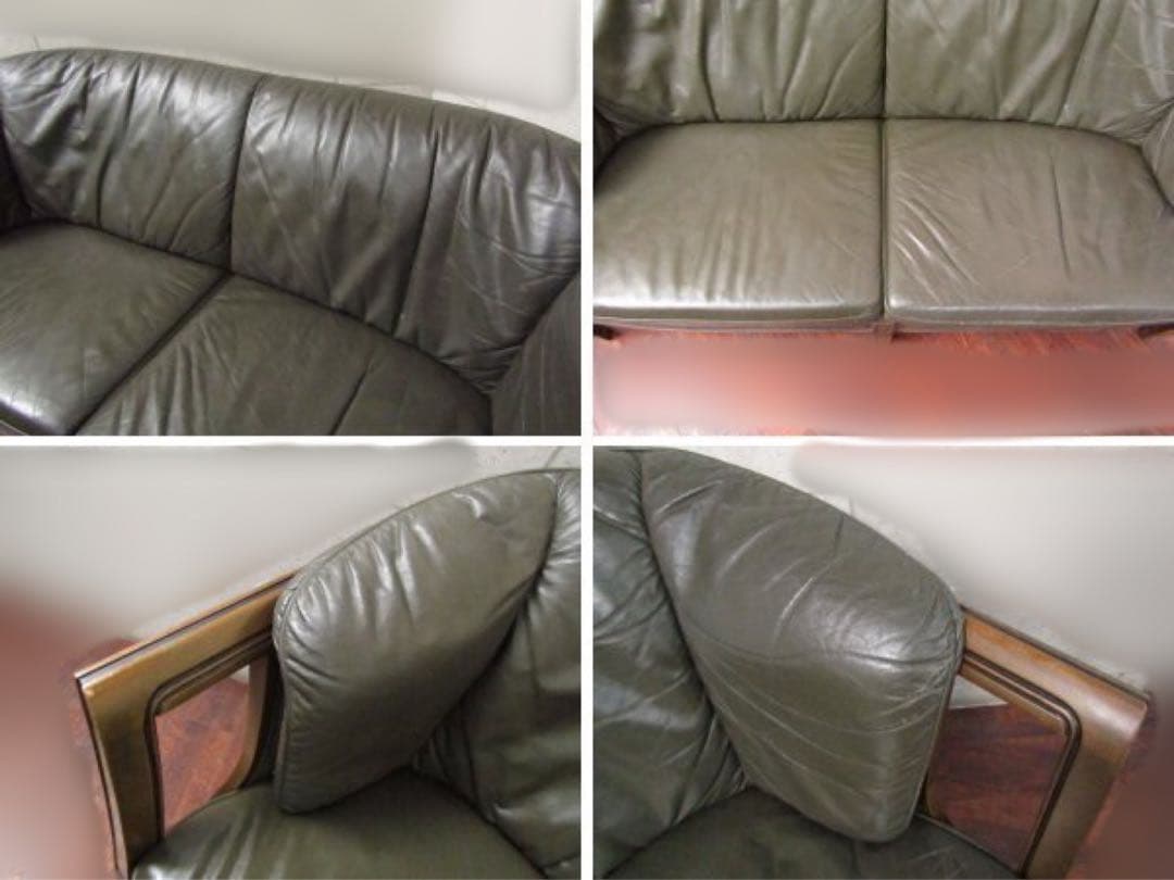 MARUNI 地中海ロイヤルシャルル総革クラシック ラブソファ