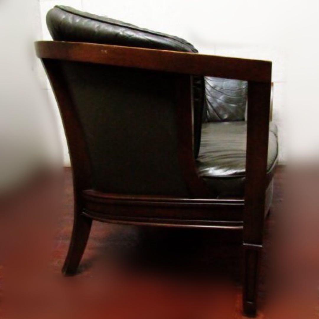 MARUNI 地中海ロイヤルシャルル総革クラシック ラブソファ