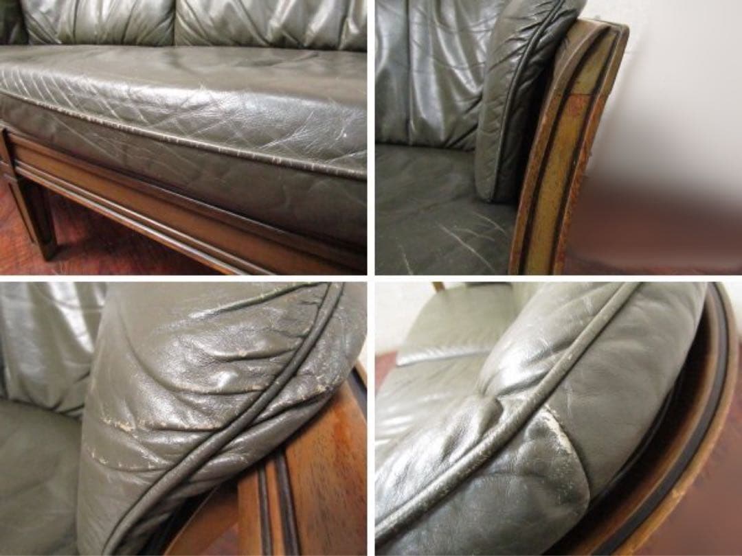 MARUNI 地中海ロイヤルシャルル総革クラシック ラブソファ