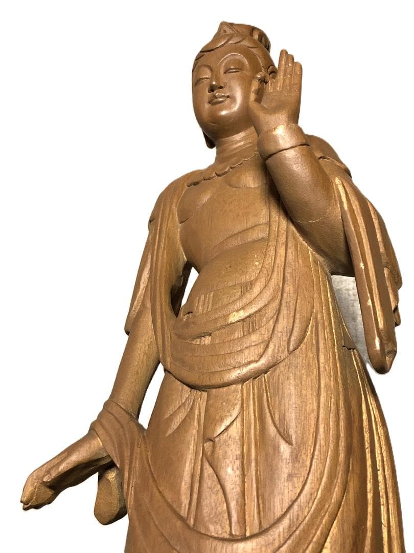 【 春山作 聖観音菩薩立像 】　一木造　高さ64ｃｍ