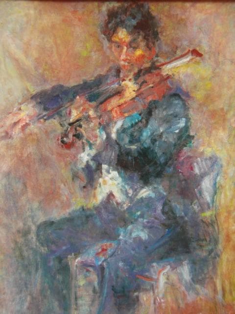 庄司栄吉、【セレナード】、希少な画集画、新品高級額 額装付、状態良好