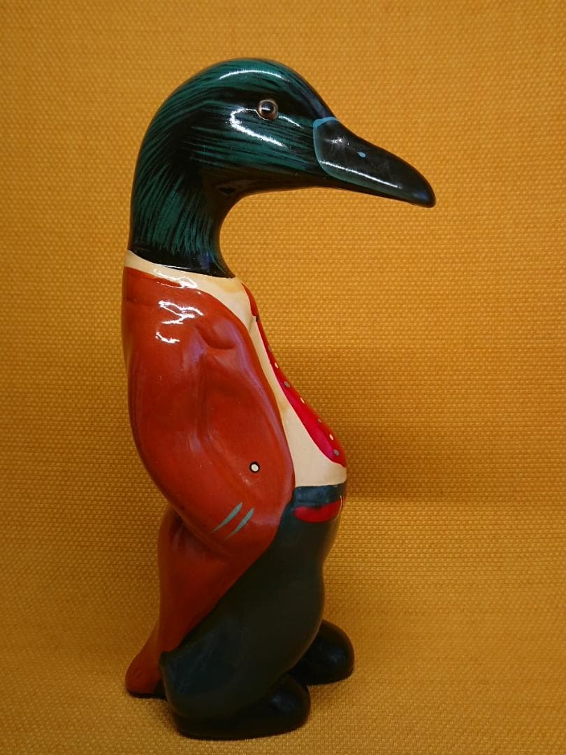 【美品】人形　カモ　陶器　ビンテージ　ヨーロッパ　置物　工芸品　美術品