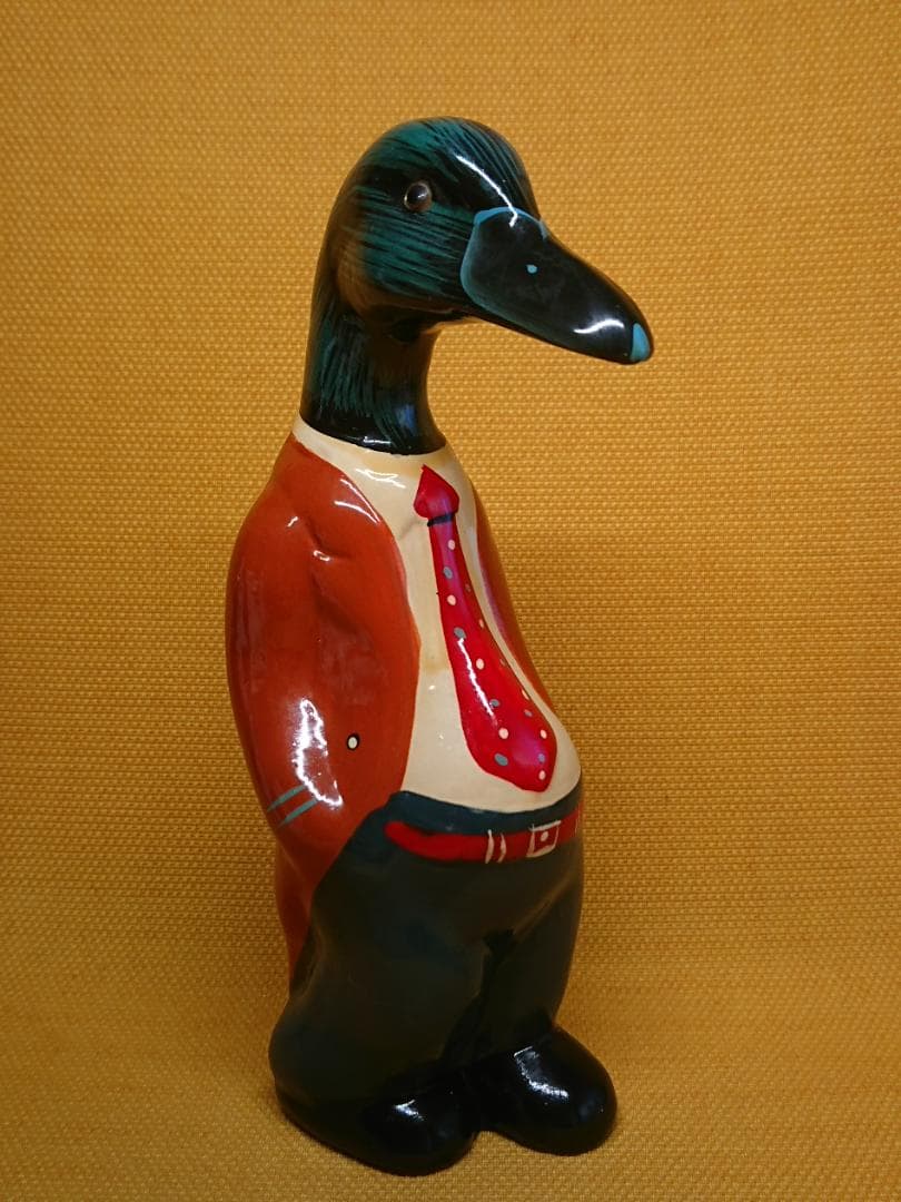 【美品】人形　カモ　陶器　ビンテージ　ヨーロッパ　置物　工芸品　美術品