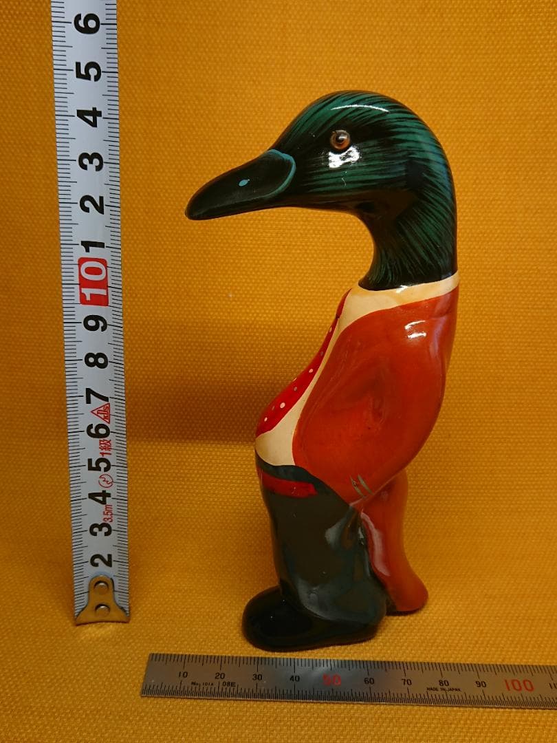 【美品】人形　カモ　陶器　ビンテージ　ヨーロッパ　置物　工芸品　美術品