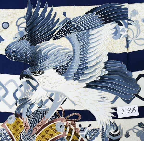 七五三 5歳 羽織 袴 着物フルセット 肩上有り腰上無し NO37696