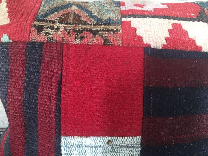 ビンテージラグ　トルコラグ　オールドキリム　クッションカバー　パッチワーク♯14