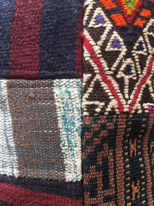 ビンテージラグ　トルコラグ　オールドキリム　クッションカバー　パッチワーク♯14