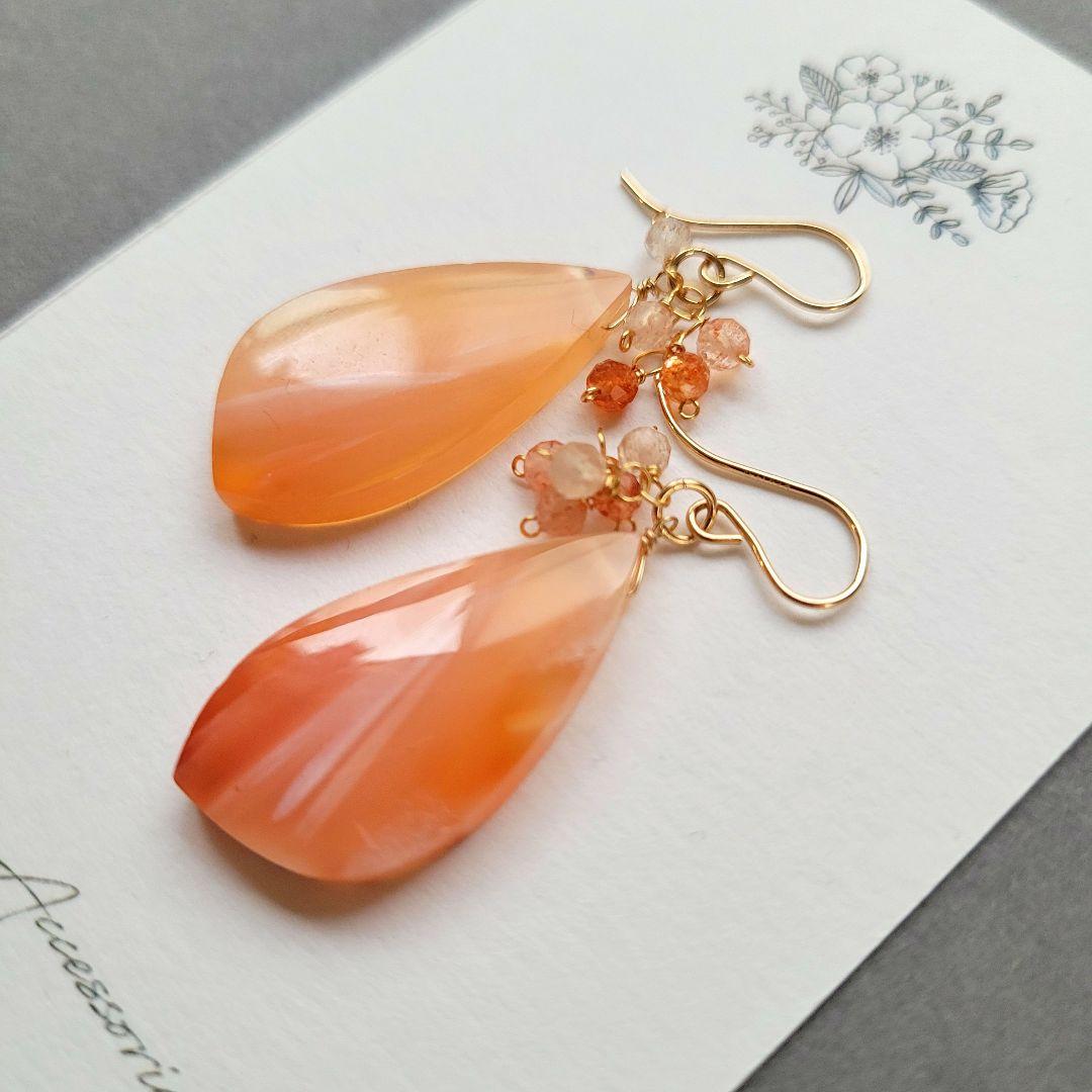 1点物☆ シュガーパームフォッシル  ピアス