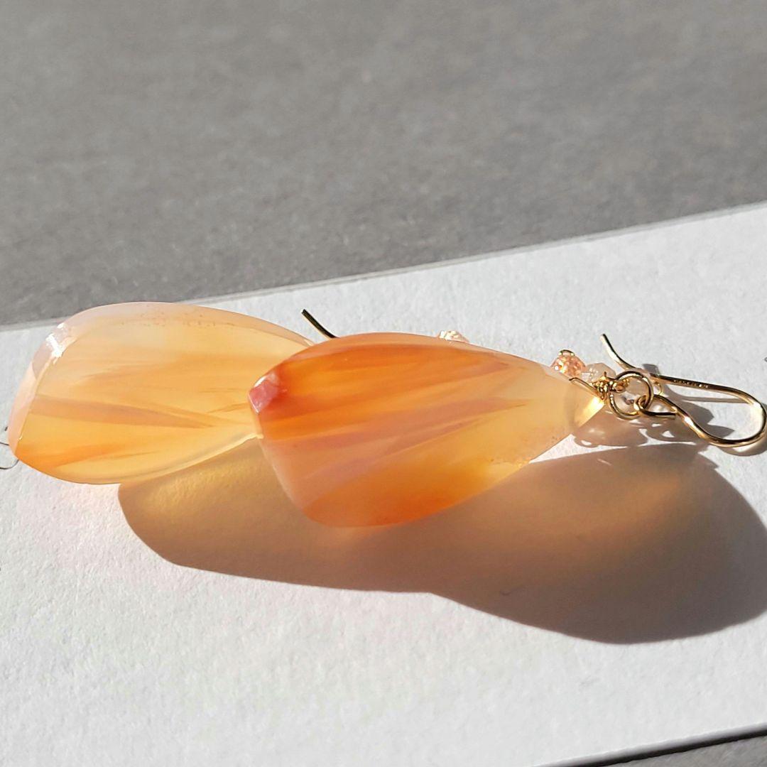 1点物☆ シュガーパームフォッシル  ピアス