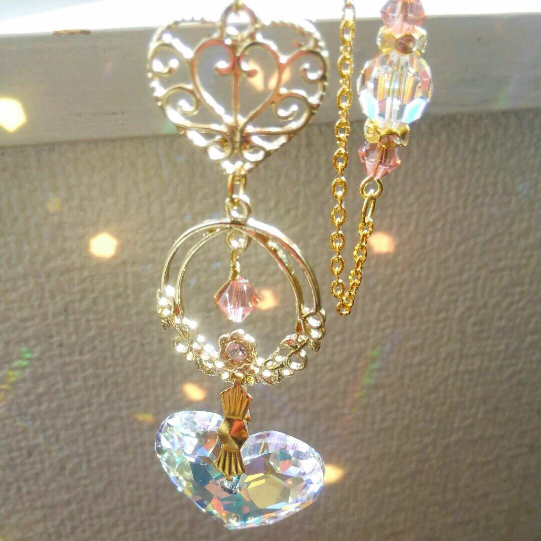 サンキャッチャー♡ハンドメイド「Swarovski✧︎トゥルーリーインラブ♥」