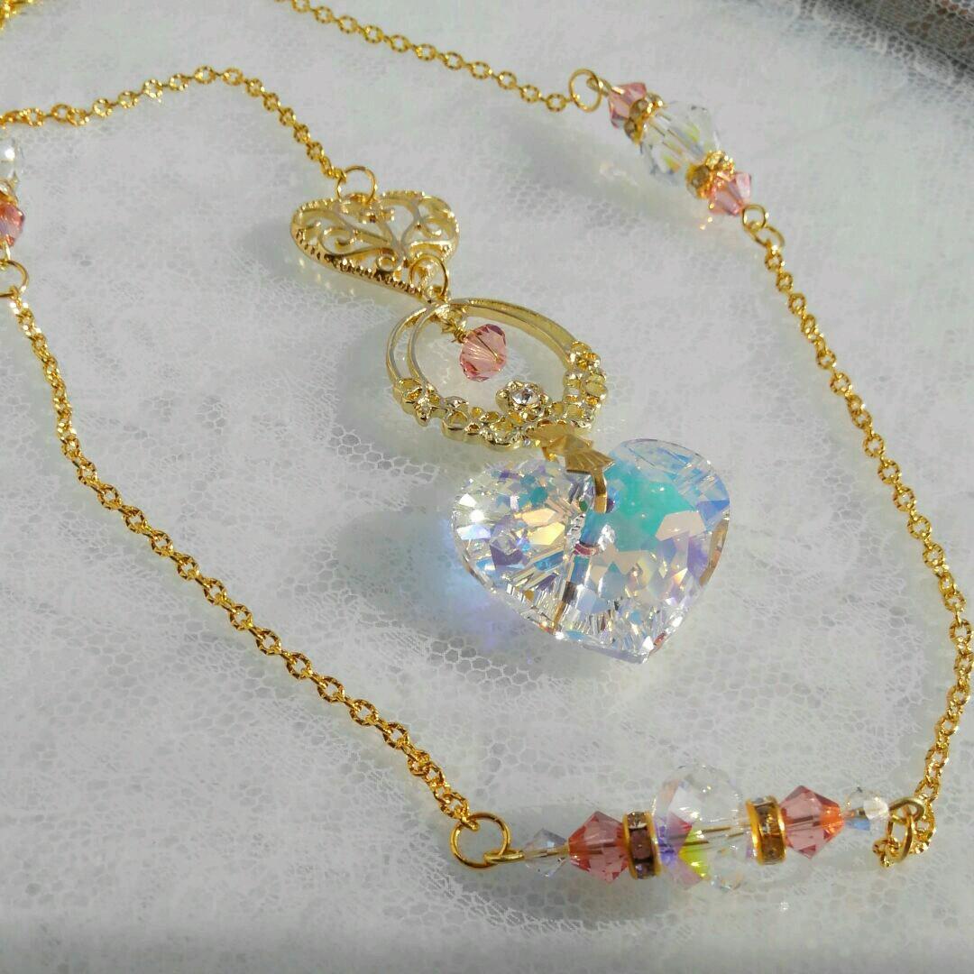 サンキャッチャー♡ハンドメイド「Swarovski✧︎トゥルーリーインラブ♥」