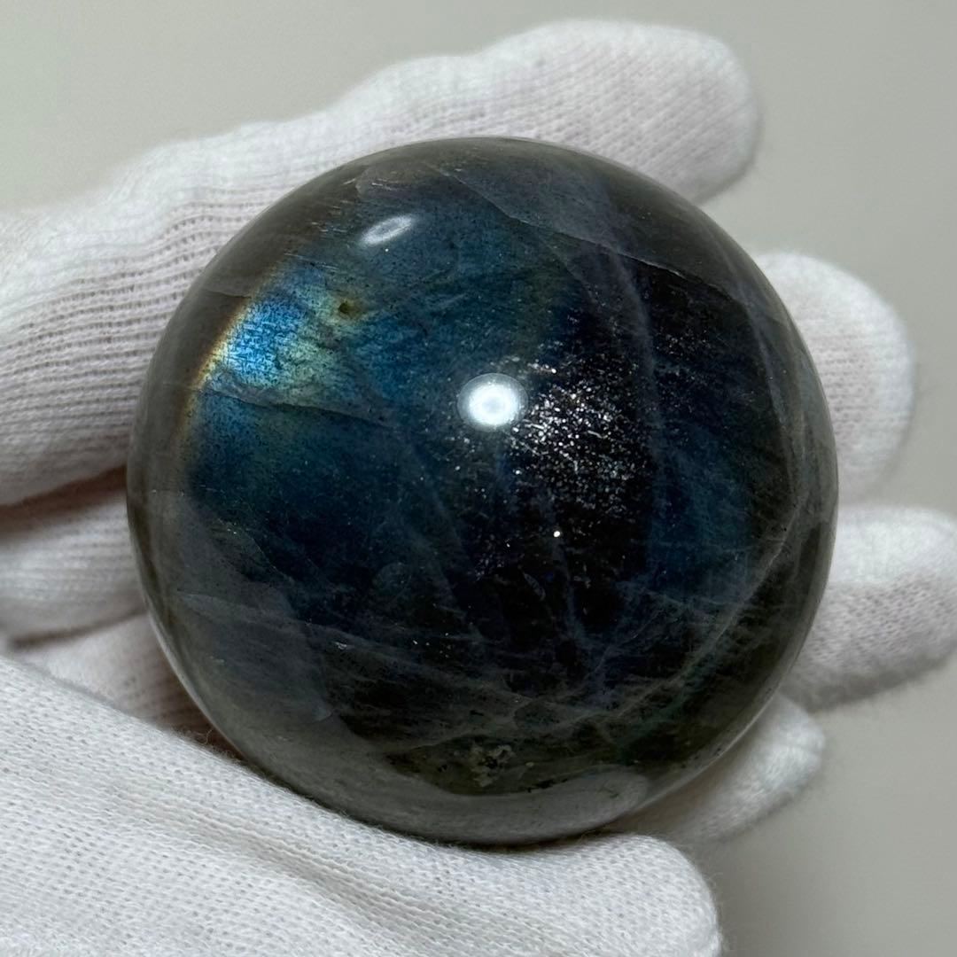 ラブラドライト　スフィア　ライトブルーシラー　マダガスカル産　天然石