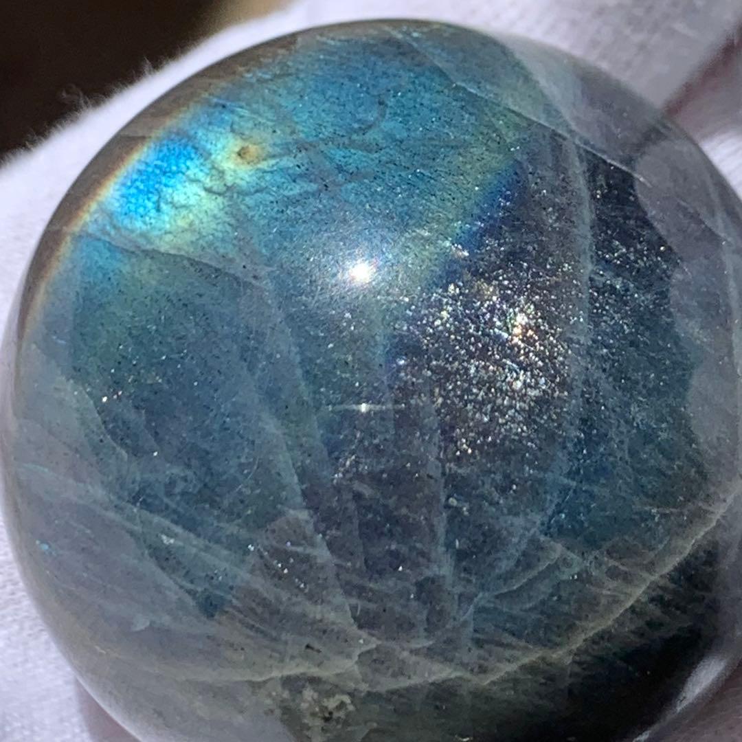 ラブラドライト　スフィア　ライトブルーシラー　マダガスカル産　天然石