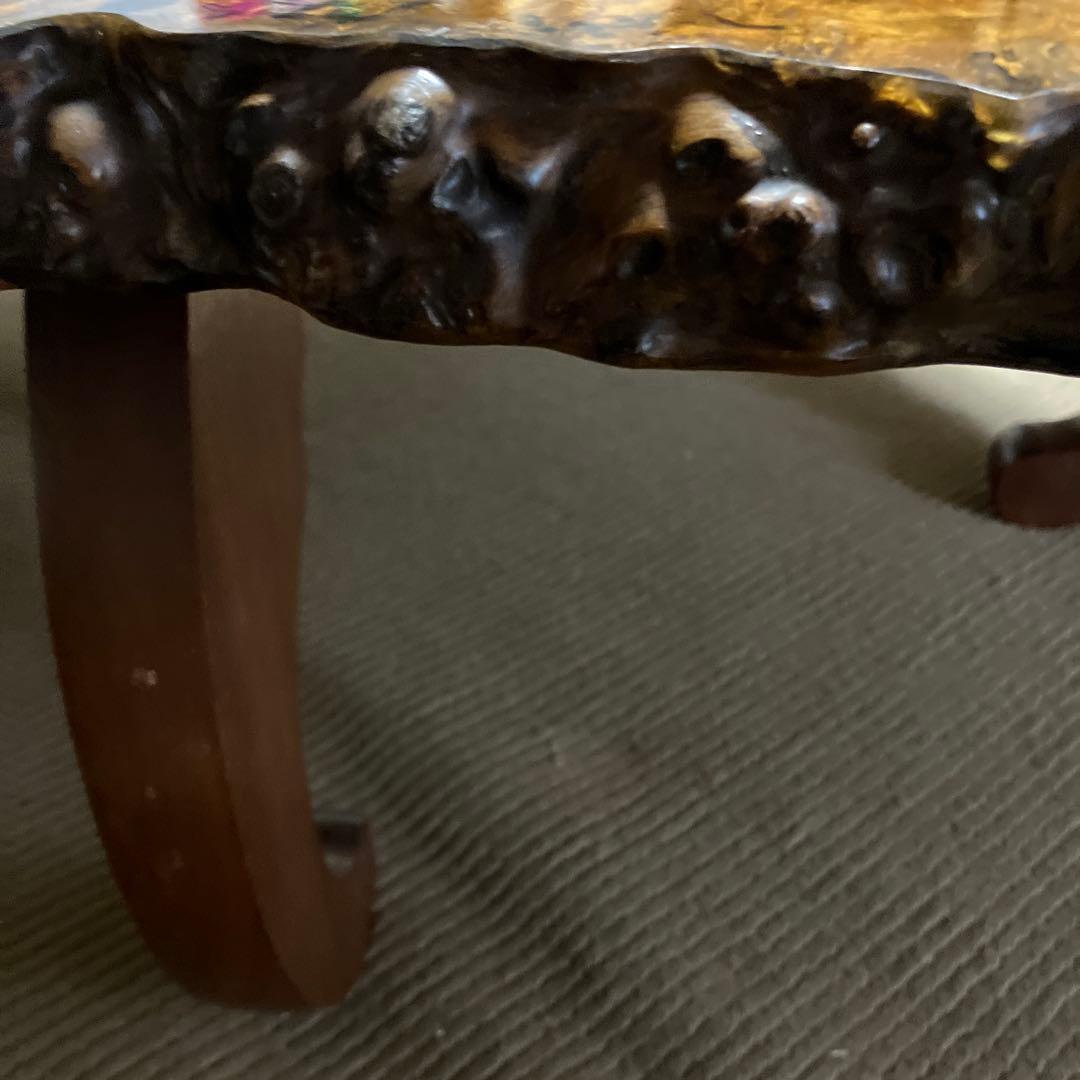 花梨　天然木　一枚板　瘤　花台　座卓　テーブル 家具　カリン