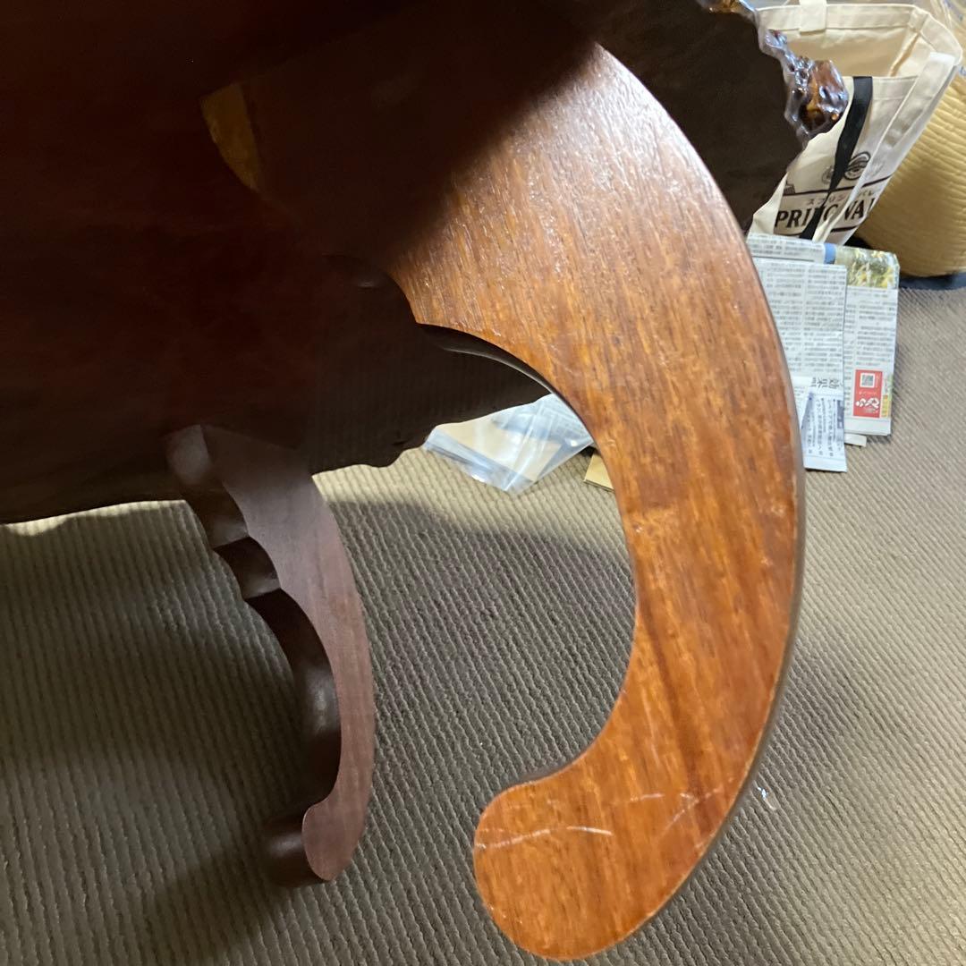 花梨　天然木　一枚板　瘤　花台　座卓　テーブル 家具　カリン