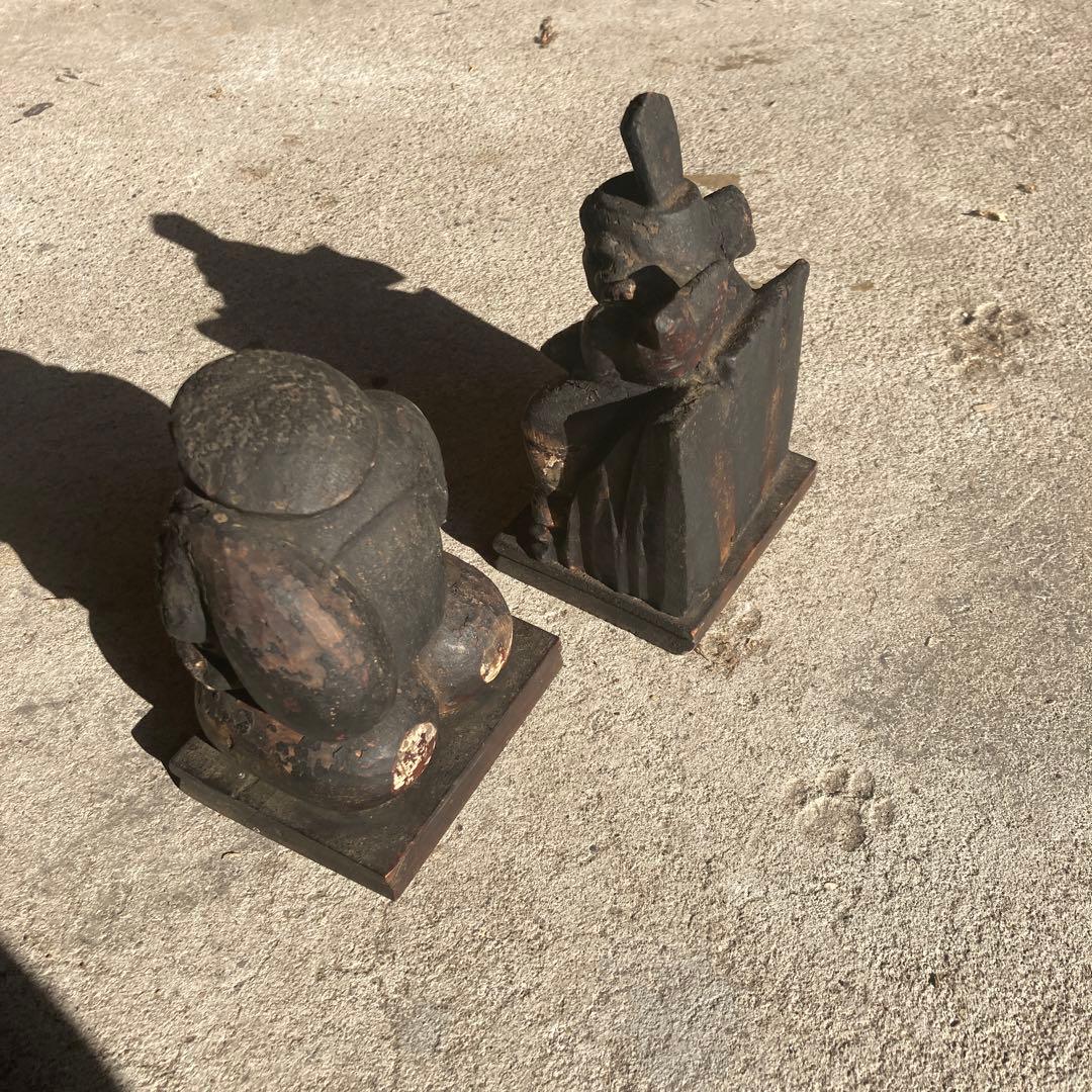 恵比寿像　木彫り　骨董