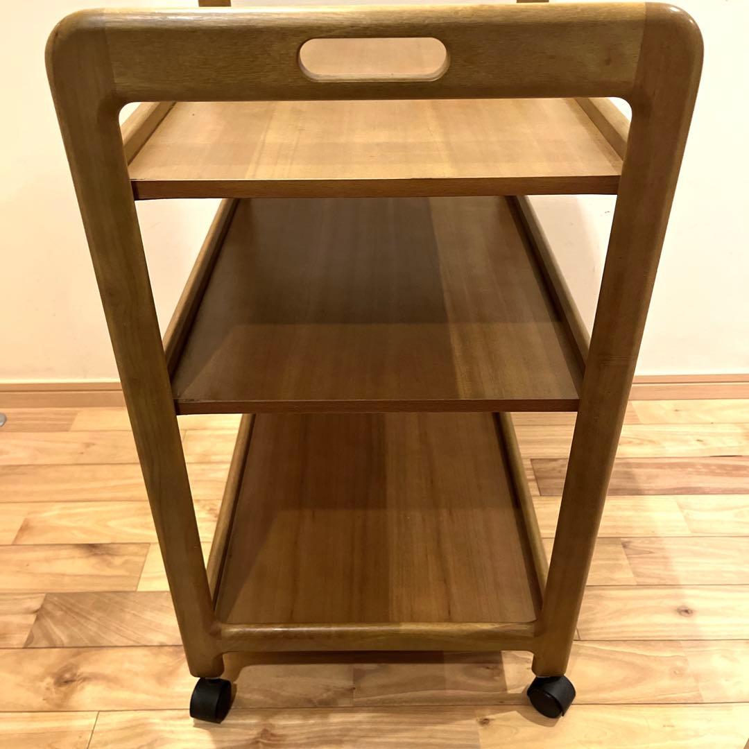 カリモク karimoku キッチンワゴン　キャスター　木製　高級　3段