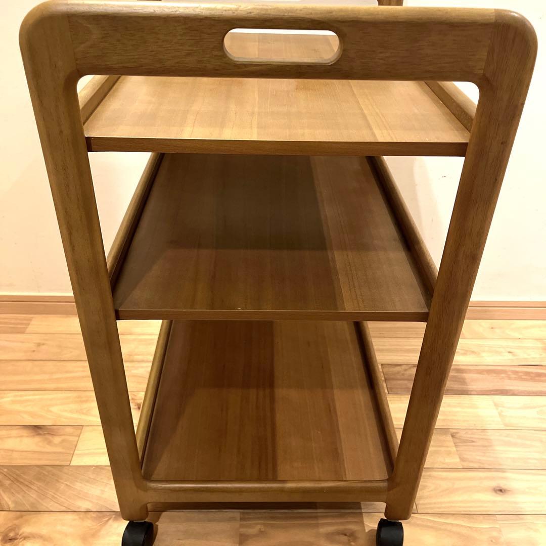 カリモク karimoku キッチンワゴン　キャスター　木製　高級　3段