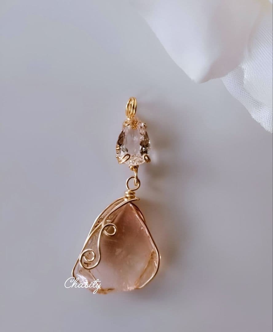 Kgf14 希少 アンダラ エトワールペーシュ 宝石ルース モルガナイト