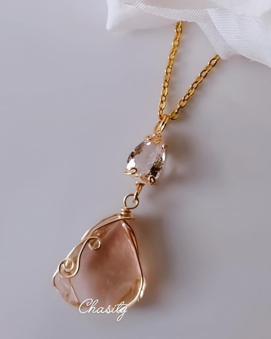 Kgf14 希少 アンダラ エトワールペーシュ 宝石ルース モルガナイト