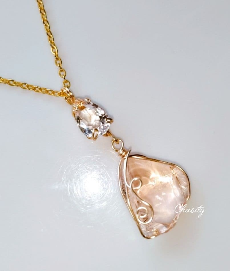 Kgf14 希少 アンダラ エトワールペーシュ 宝石ルース モルガナイト