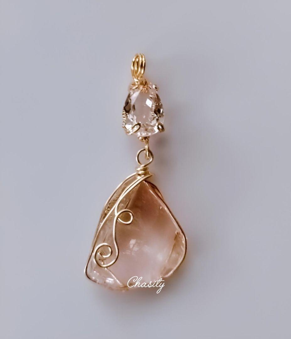 Kgf14 希少 アンダラ エトワールペーシュ 宝石ルース モルガナイト