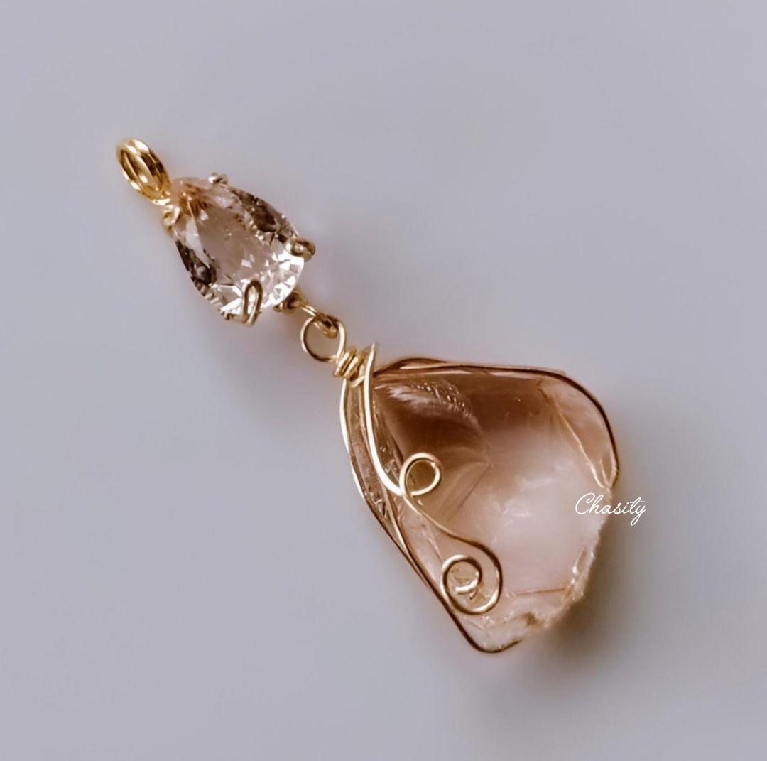 Kgf14 希少 アンダラ エトワールペーシュ 宝石ルース モルガナイト