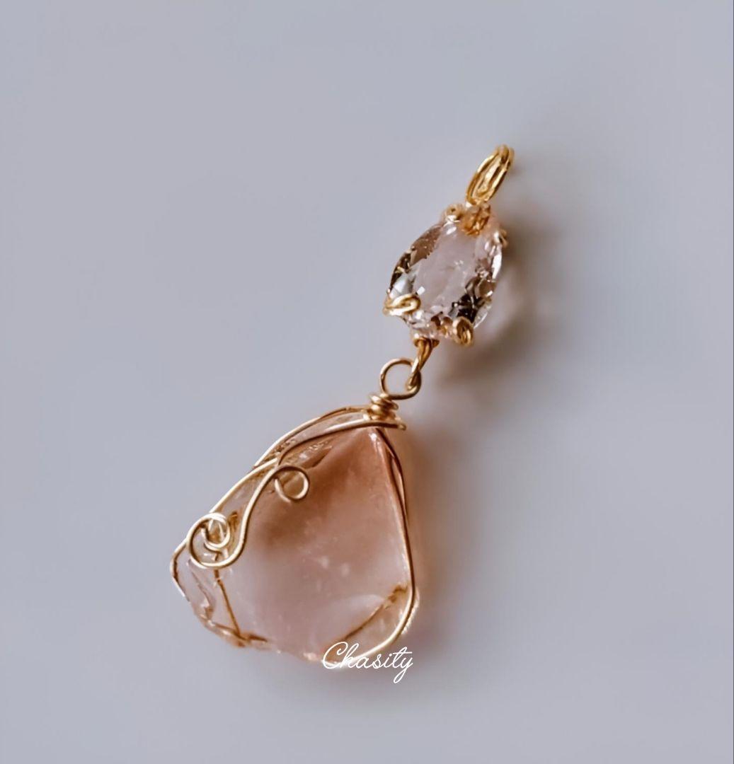 Kgf14 希少 アンダラ エトワールペーシュ 宝石ルース モルガナイト