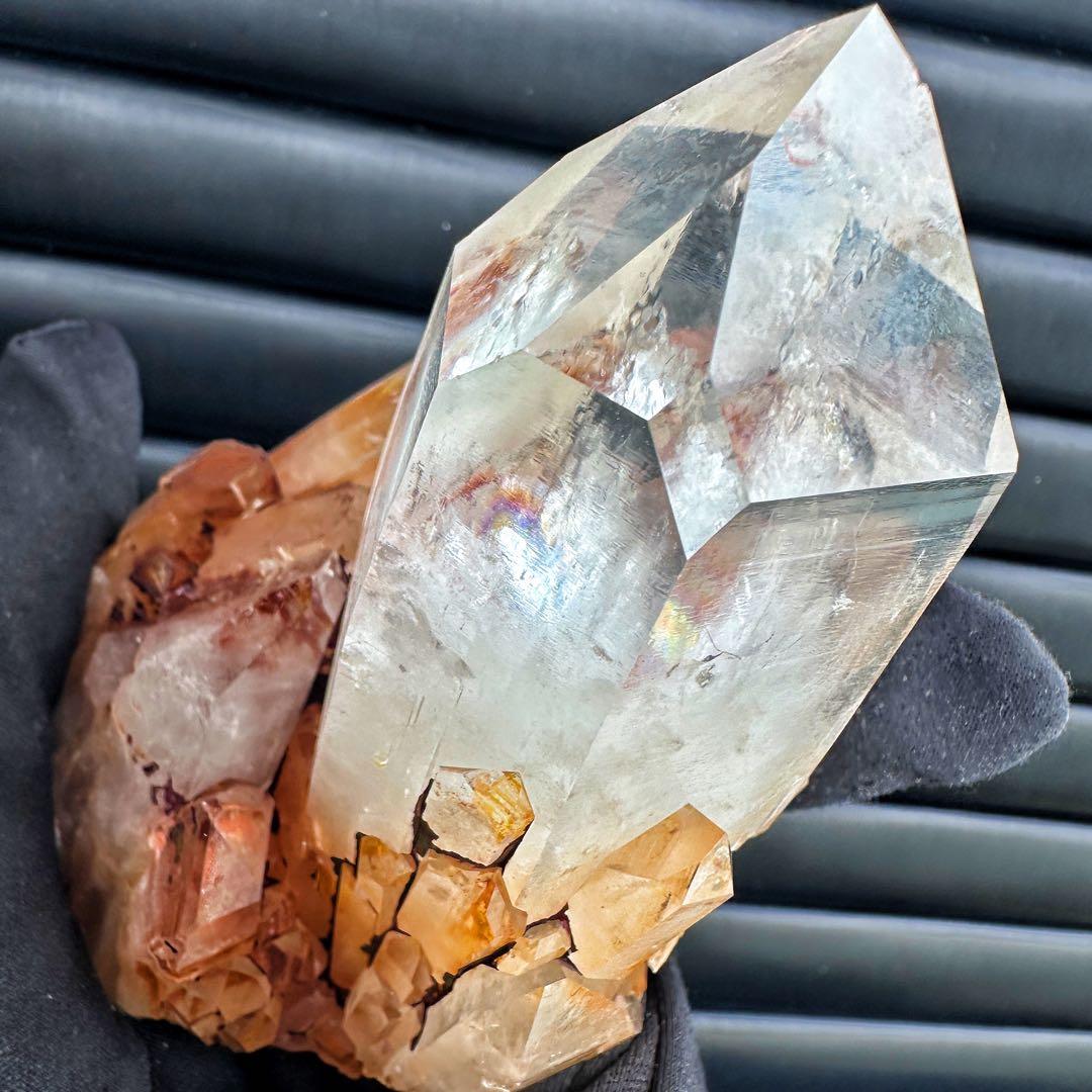 高透明度❗️レインボー♡超綺麗ライモナイト☆パイナップルピンククラスターA1545