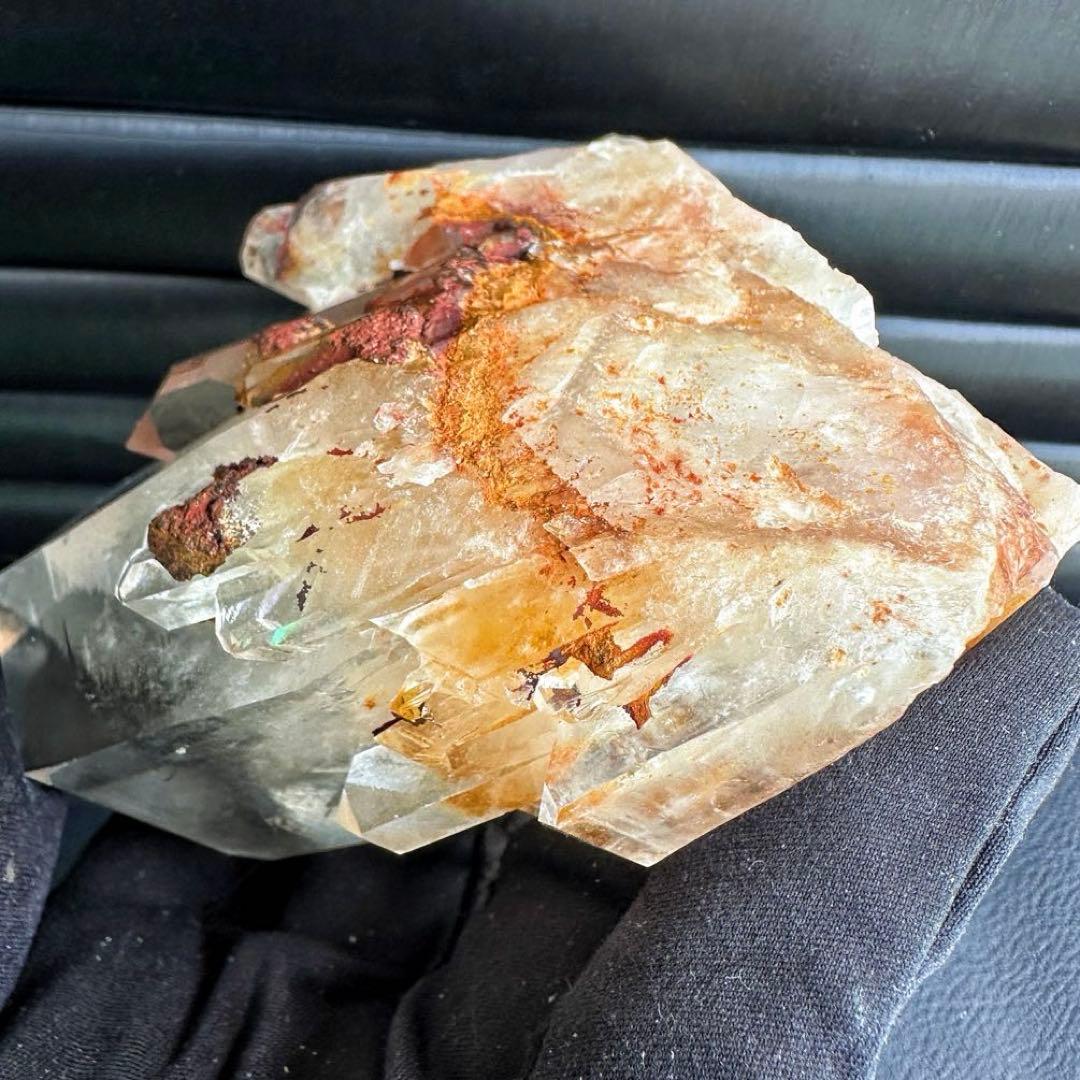 高透明度❗️レインボー♡超綺麗ライモナイト☆パイナップルピンククラスターA1545