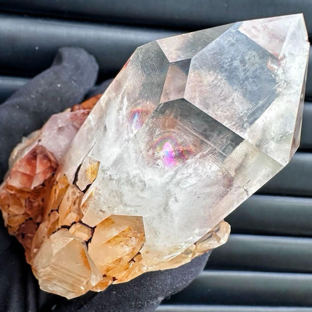 高透明度❗️レインボー♡超綺麗ライモナイト☆パイナップルピンククラスターA1545