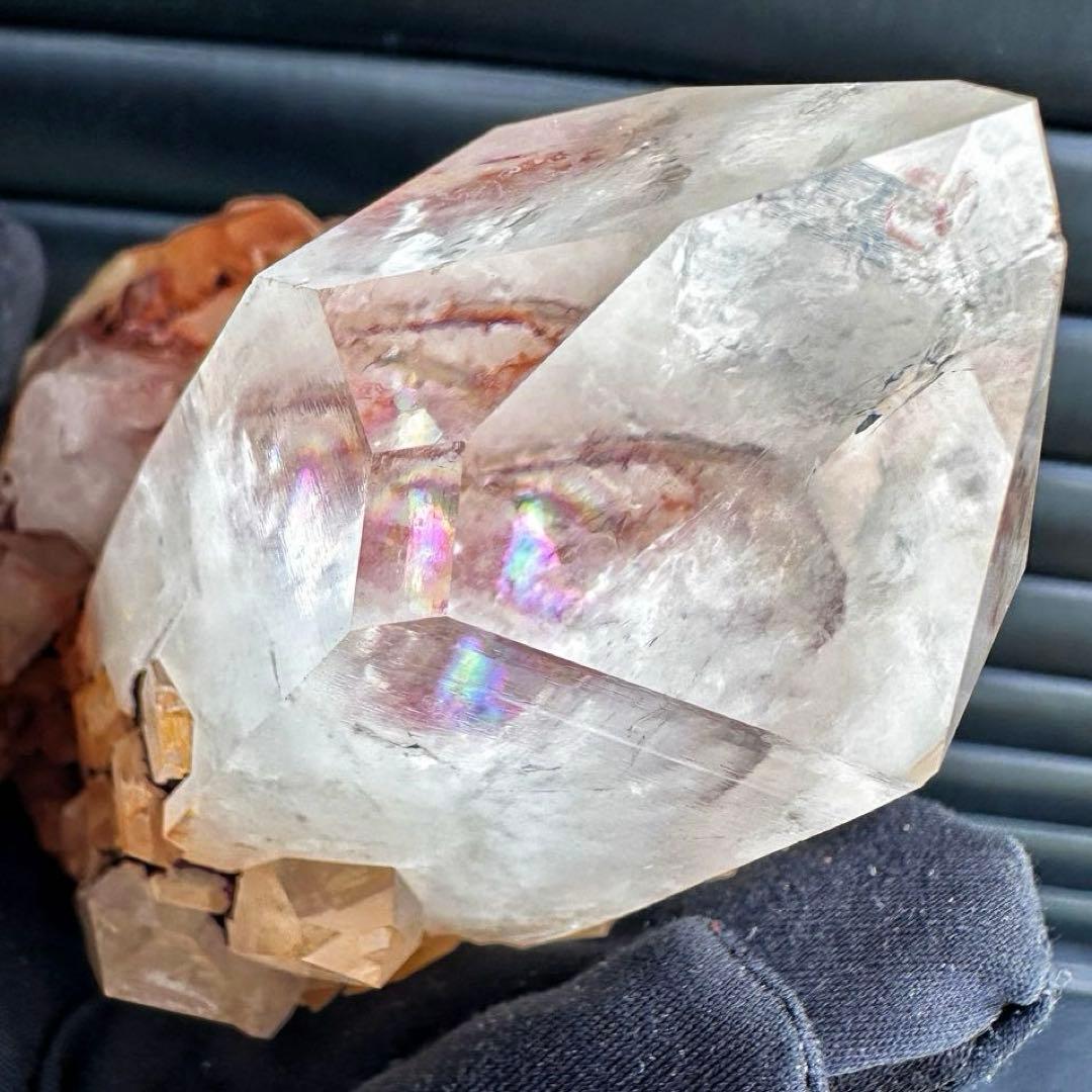 高透明度❗️レインボー♡超綺麗ライモナイト☆パイナップルピンククラスターA1545