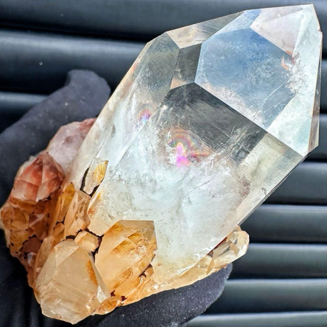 高透明度❗️レインボー♡超綺麗ライモナイト☆パイナップルピンククラスターA1545