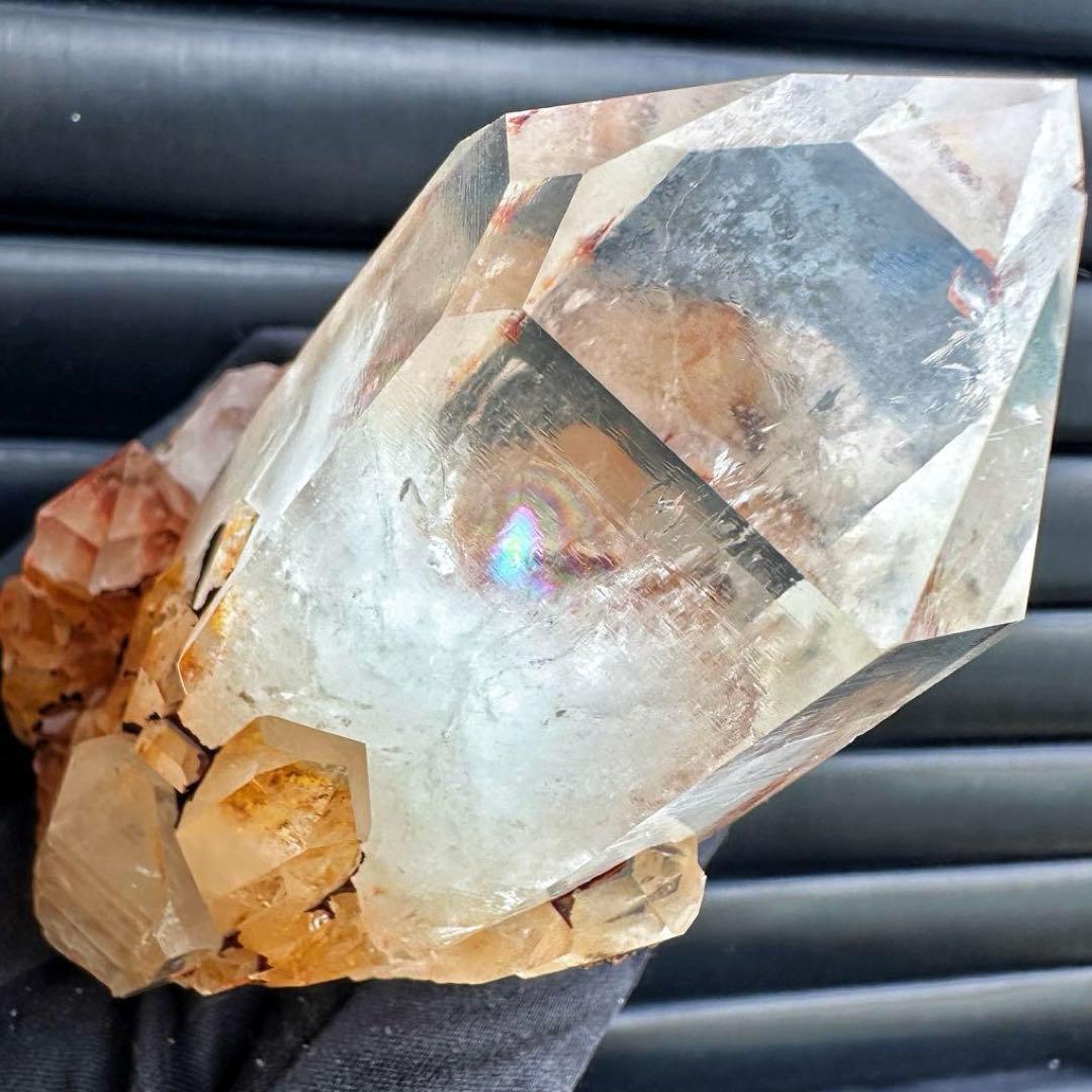 高透明度❗️レインボー♡超綺麗ライモナイト☆パイナップルピンククラスターA1545