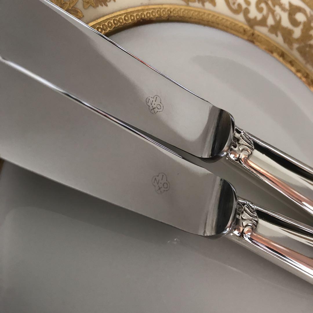 クリストフル／純銀／カトラリー 10点（ナイフ2本＋スプーン8本）