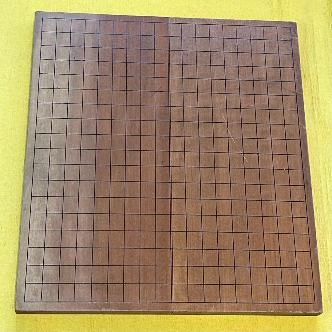 木製囲碁将棋盤 中古品19x19マス目 約42cm×45cm×2.5cm