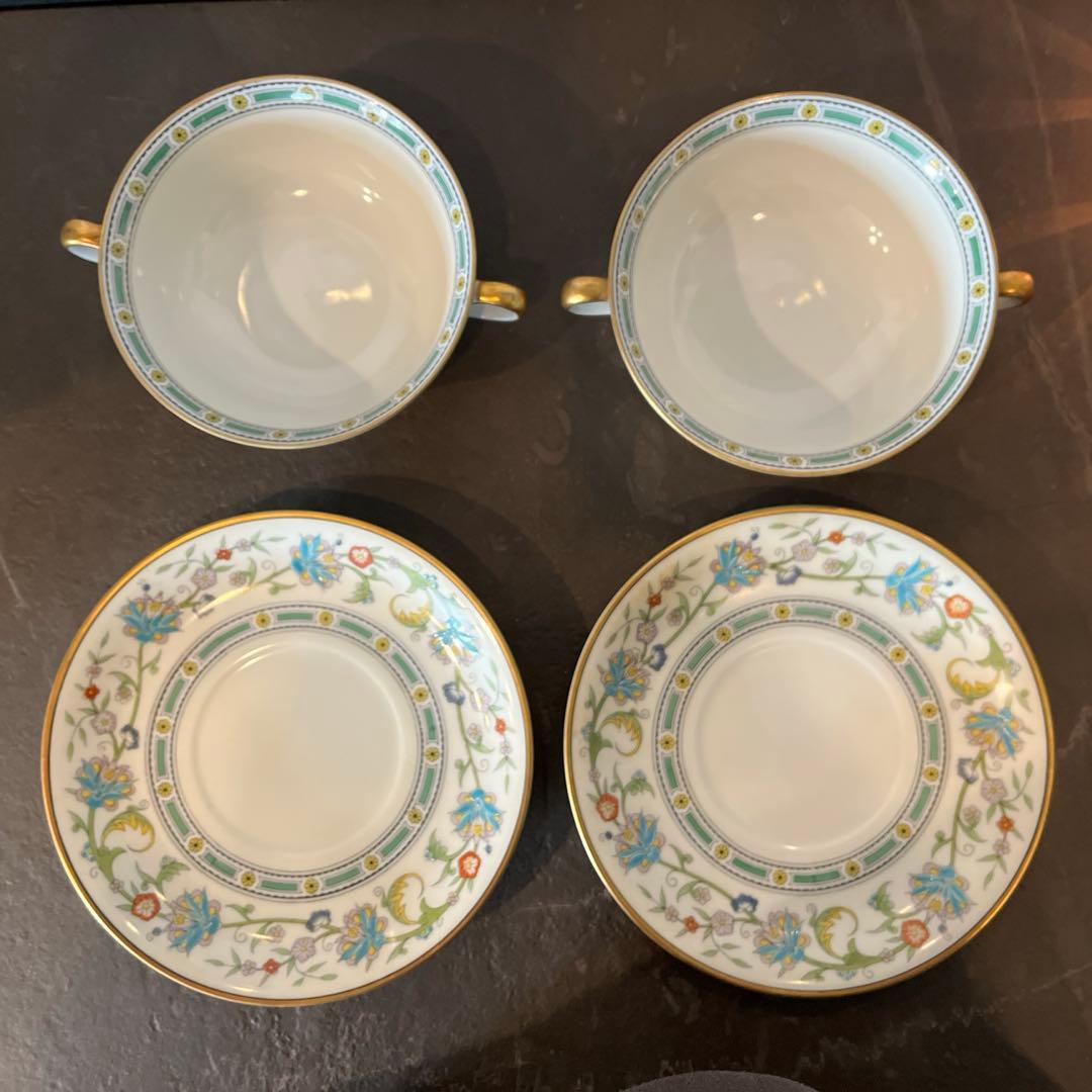 オールドノリタケ　スープカップ　ソーサー　3客