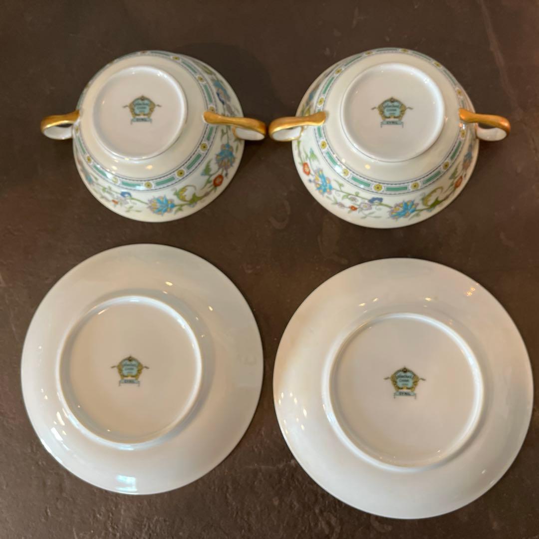 オールドノリタケ　スープカップ　ソーサー　3客