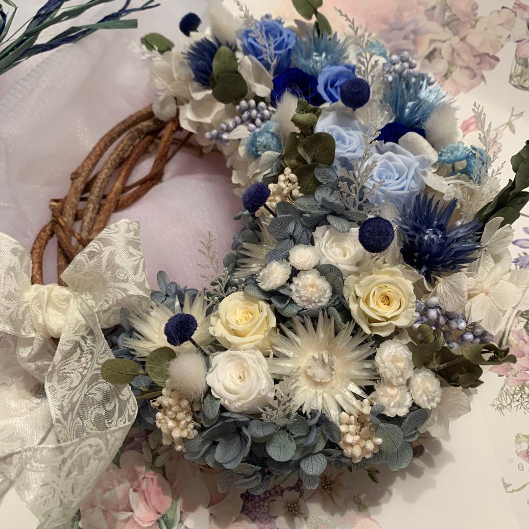 プリザーブドフラワーリース♡レーシー＆リュクスなリース