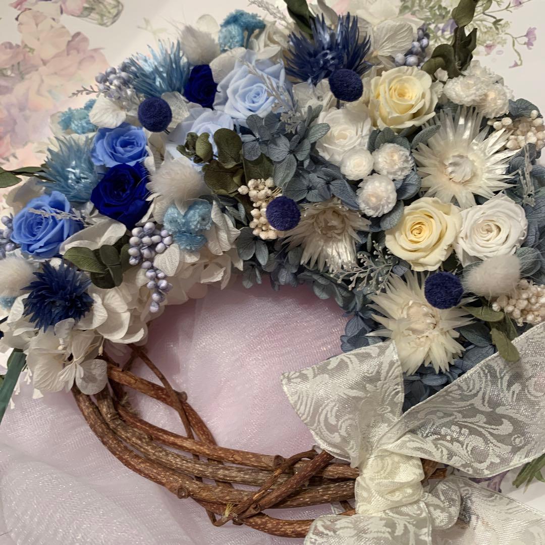 プリザーブドフラワーリース♡レーシー＆リュクスなリース