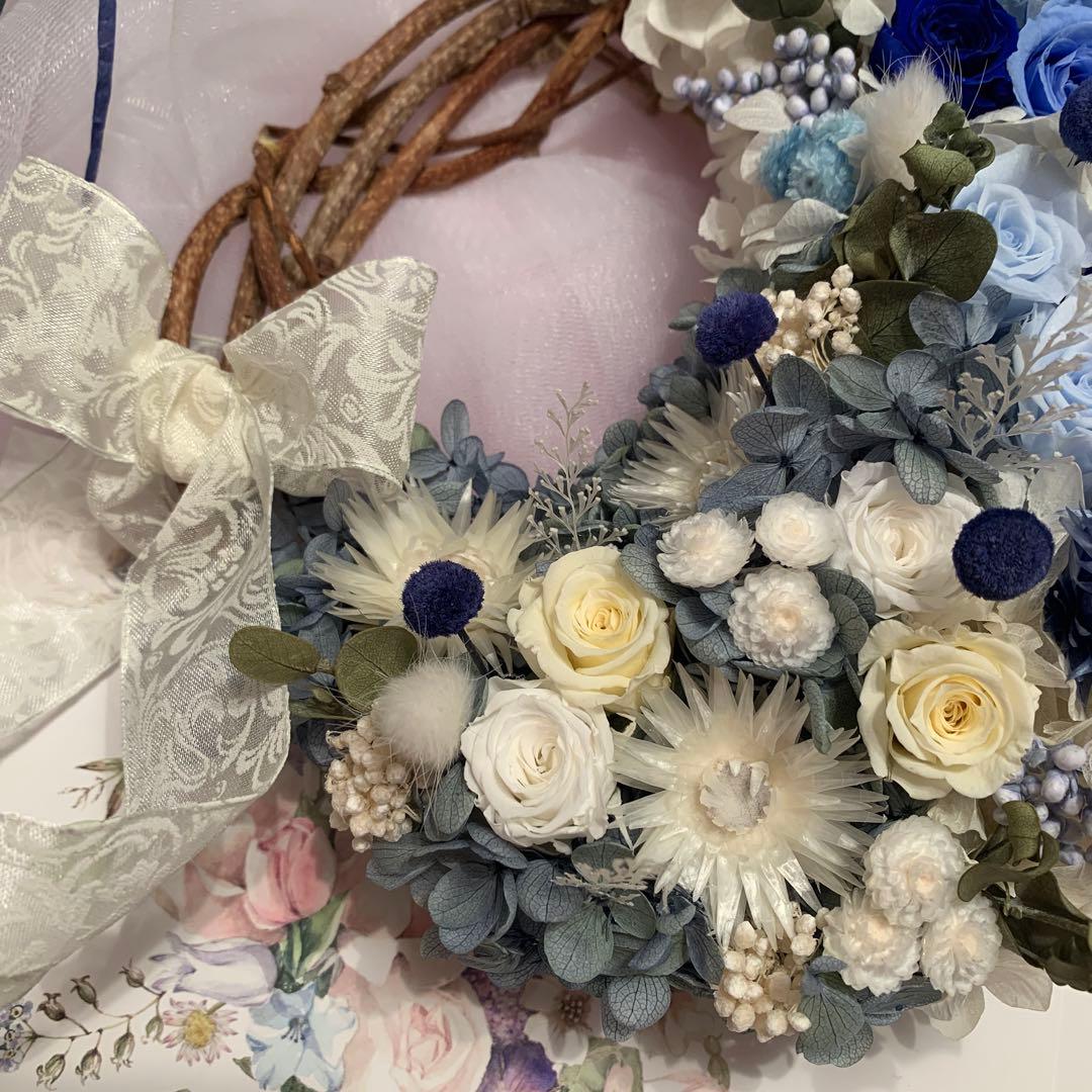 プリザーブドフラワーリース♡レーシー＆リュクスなリース