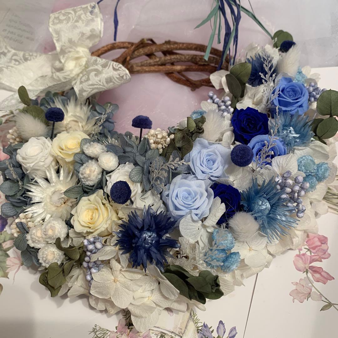 プリザーブドフラワーリース♡レーシー＆リュクスなリース