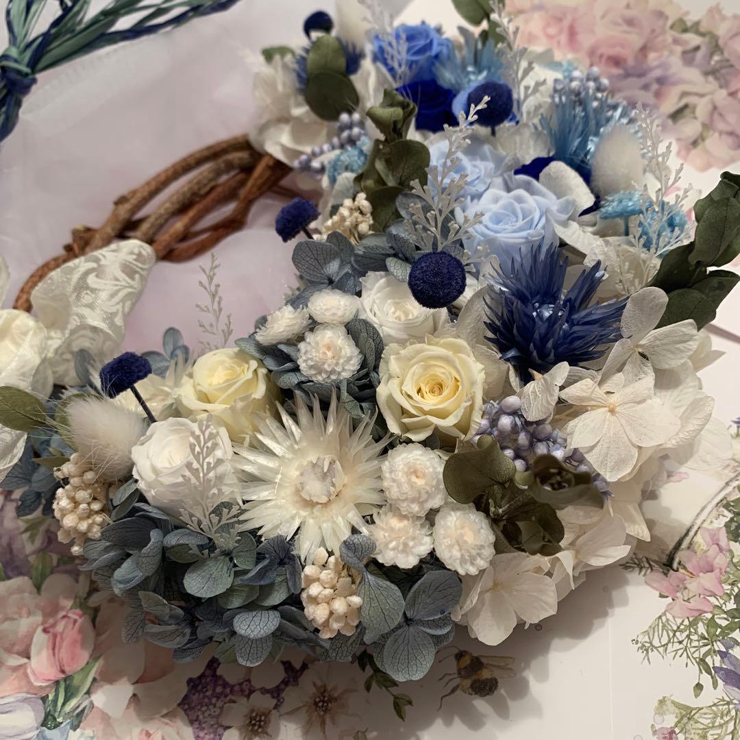 プリザーブドフラワーリース♡レーシー＆リュクスなリース