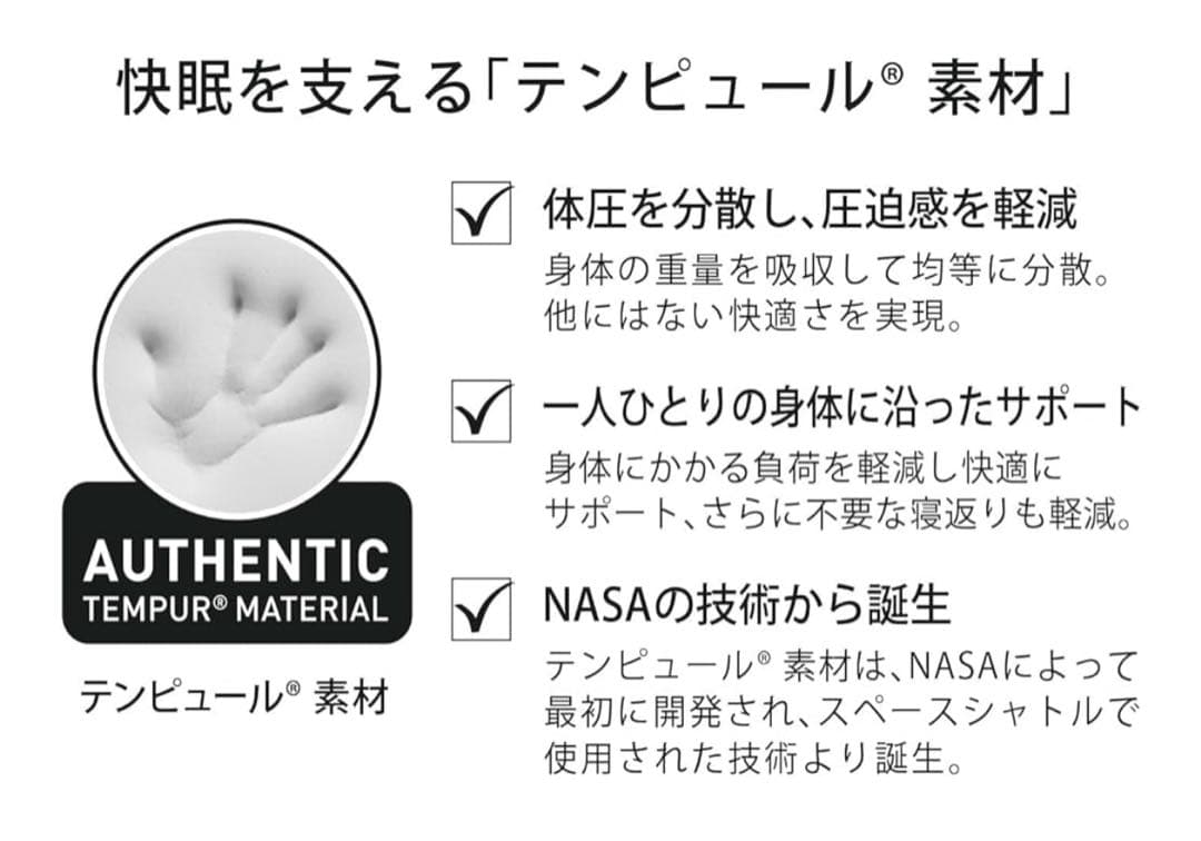 TEMPUR テンピュール ミレニアムピロー 枕 M