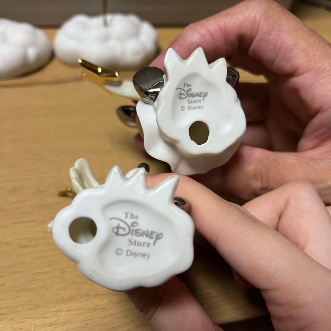 ディズニー　ミッキー　ミニー　陶器　飾り　エンジェル