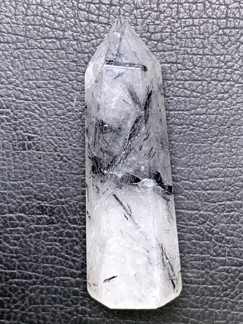 061524  ブラックルチルインクォーツ六角柱