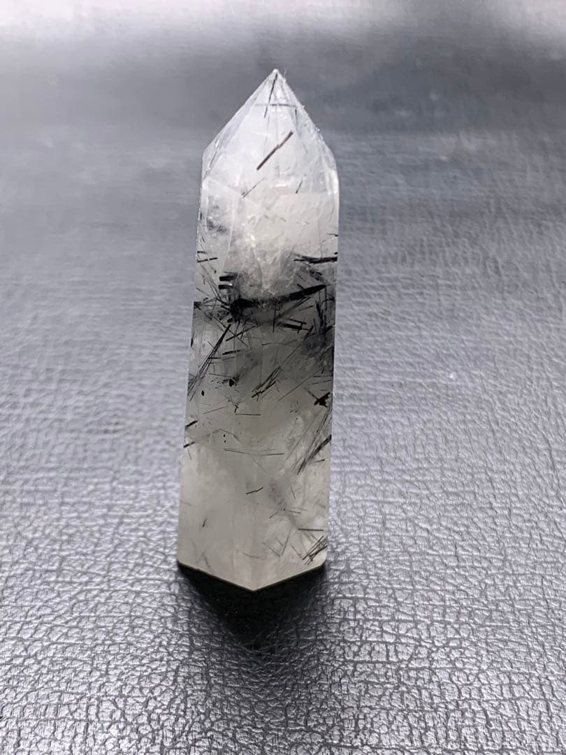 061524  ブラックルチルインクォーツ六角柱