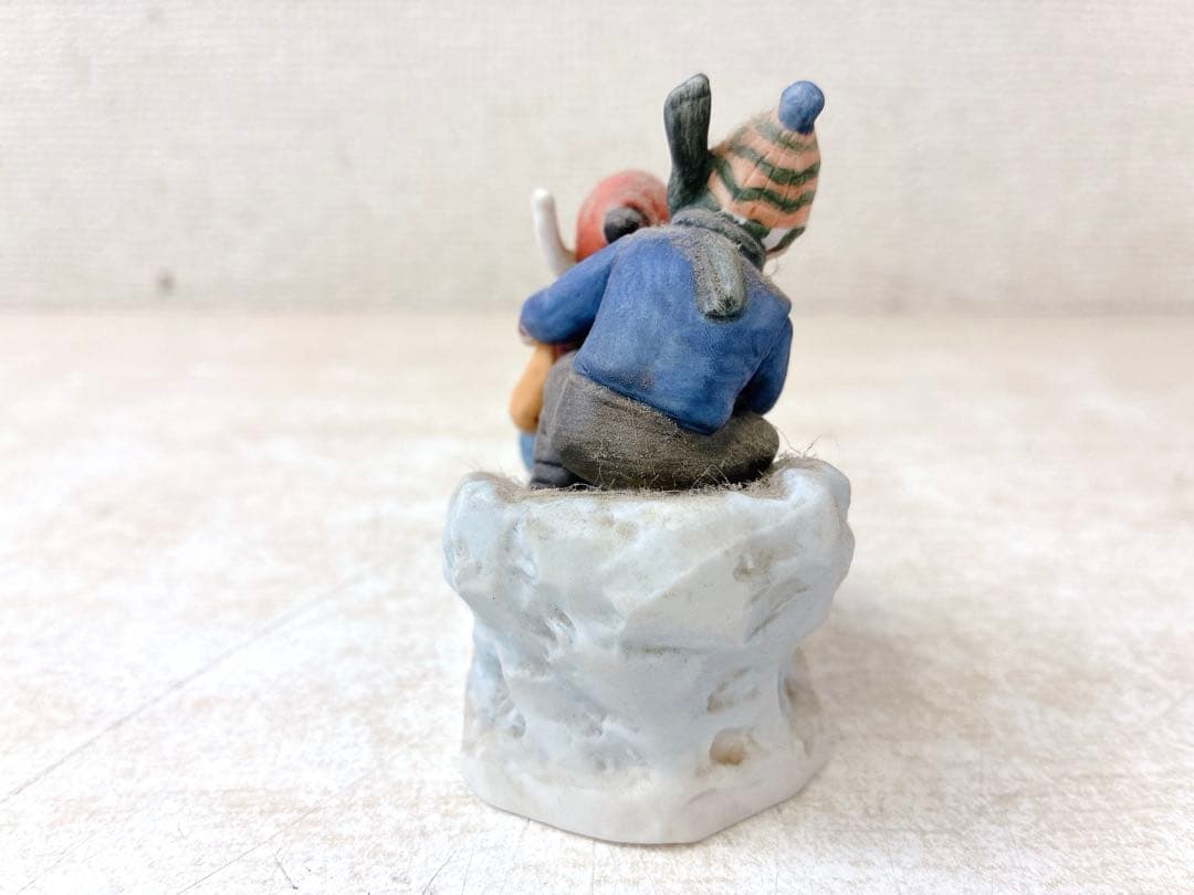 ノーマン・ロックウェル 陶磁器 置物 Downhill Racer 1983年製