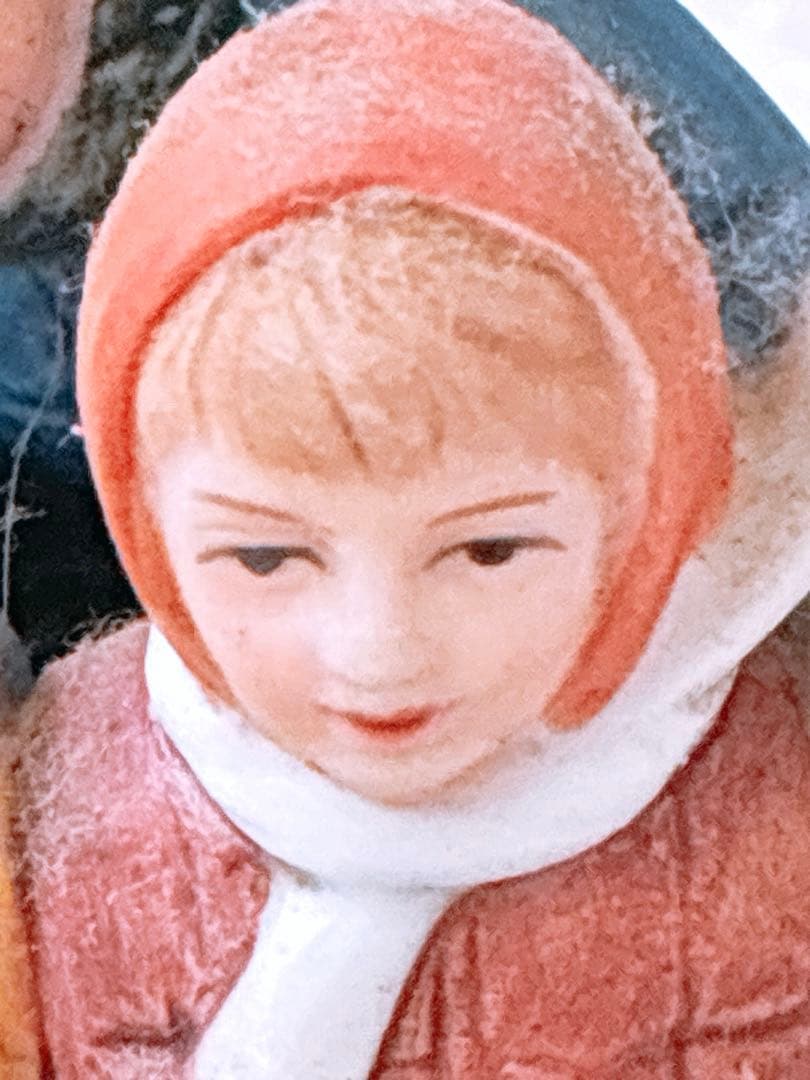 ノーマン・ロックウェル 陶磁器 置物 Downhill Racer 1983年製