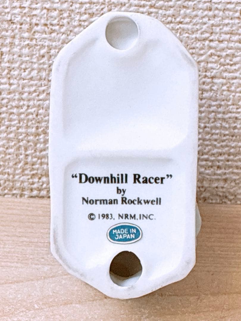 ノーマン・ロックウェル 陶磁器 置物 Downhill Racer 1983年製